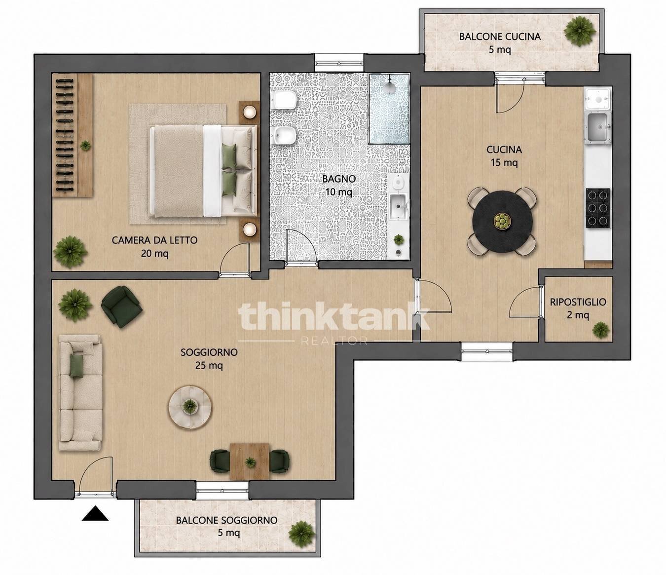 Foto 19 - Four-room apartment VIA ALESSANDRO MAZONI, Agrigento - floor plans 1