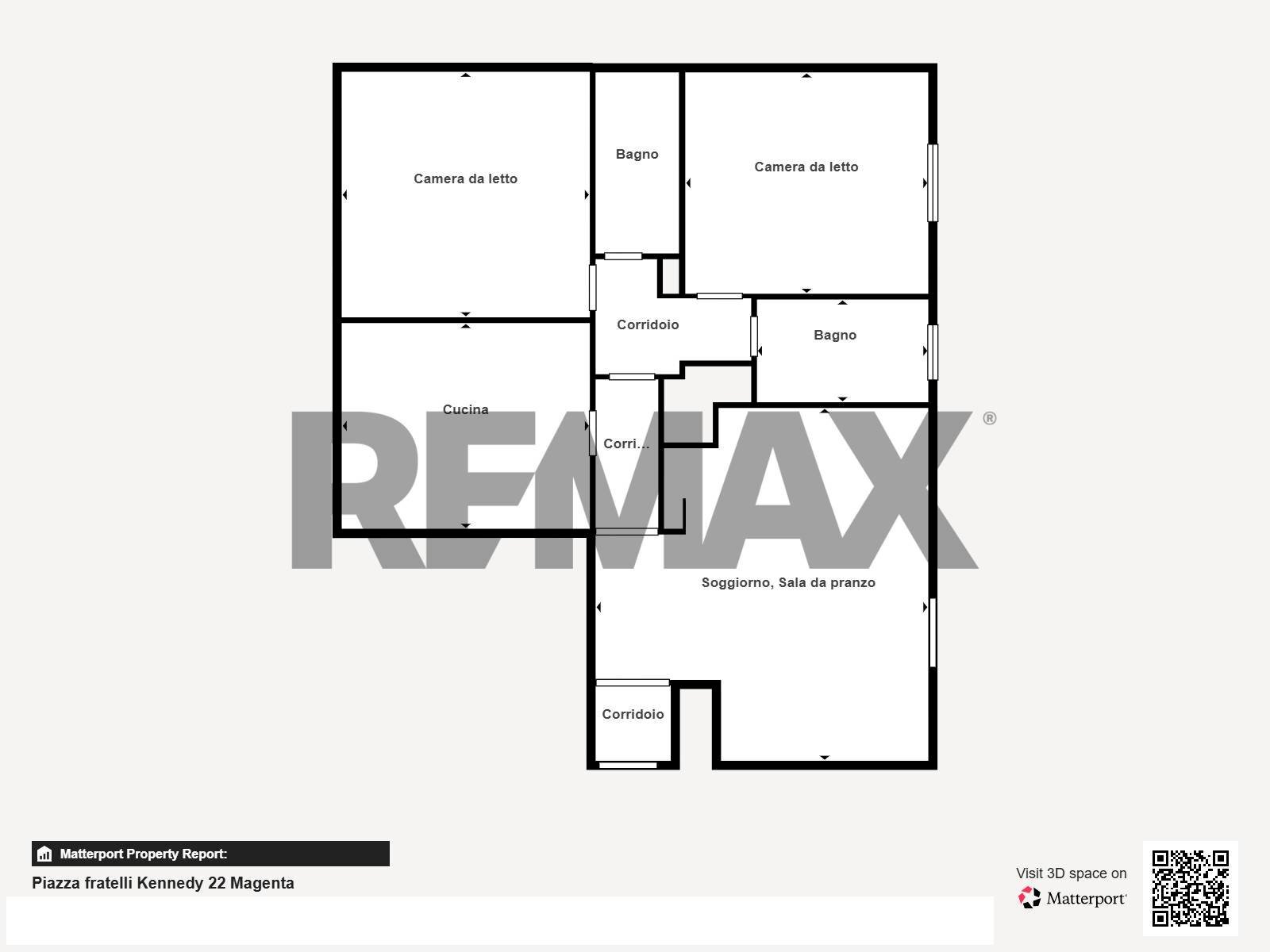 Pianta 2D - Trilocale Piazza Fratelli Kennedy
 
22, Magenta - planimetria 1