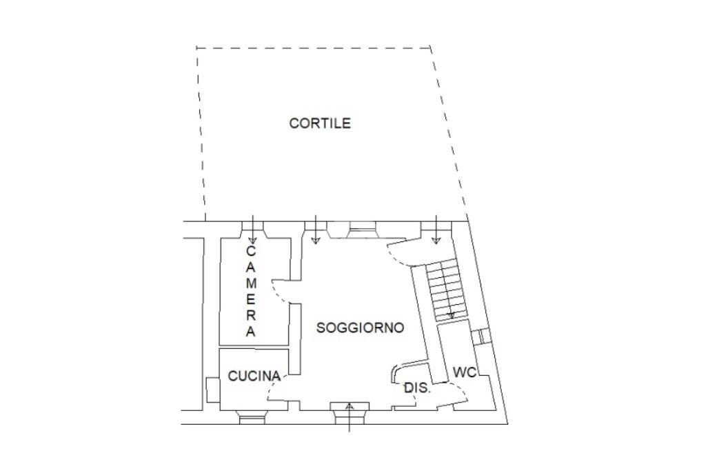 Casa semi indipendente Via dei Fortini, Revello - planimetria 1