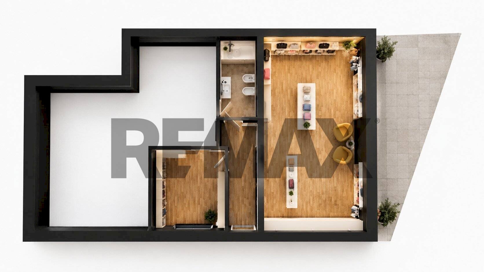 Pianta 3D - Commercial Premises Piazza Duca degli Abruzzi
 
2, Ragusa - floor plans 1