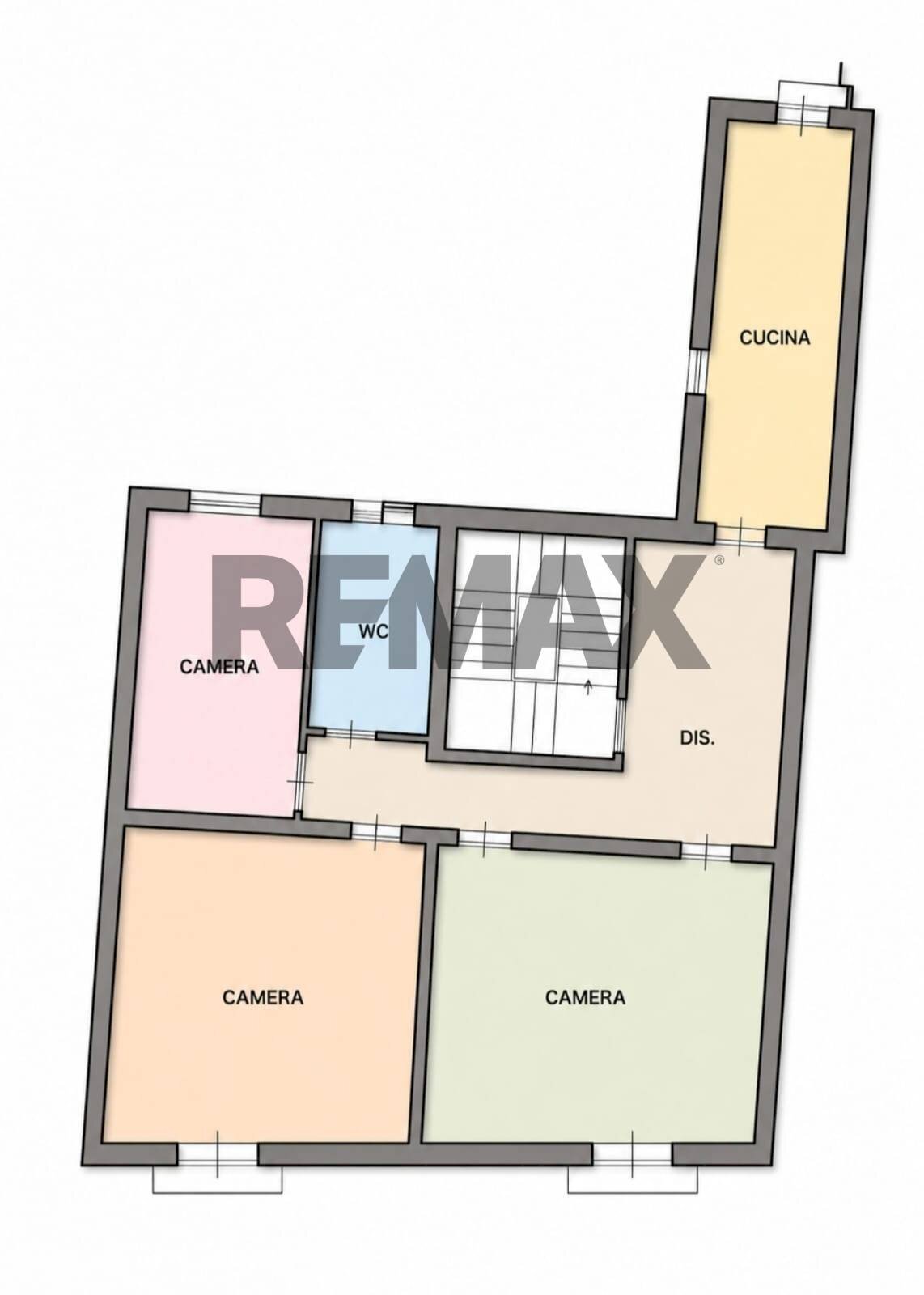 Pianta 2D - Trilocale Via Biscottai
 
66, Trapani - planimetria 1