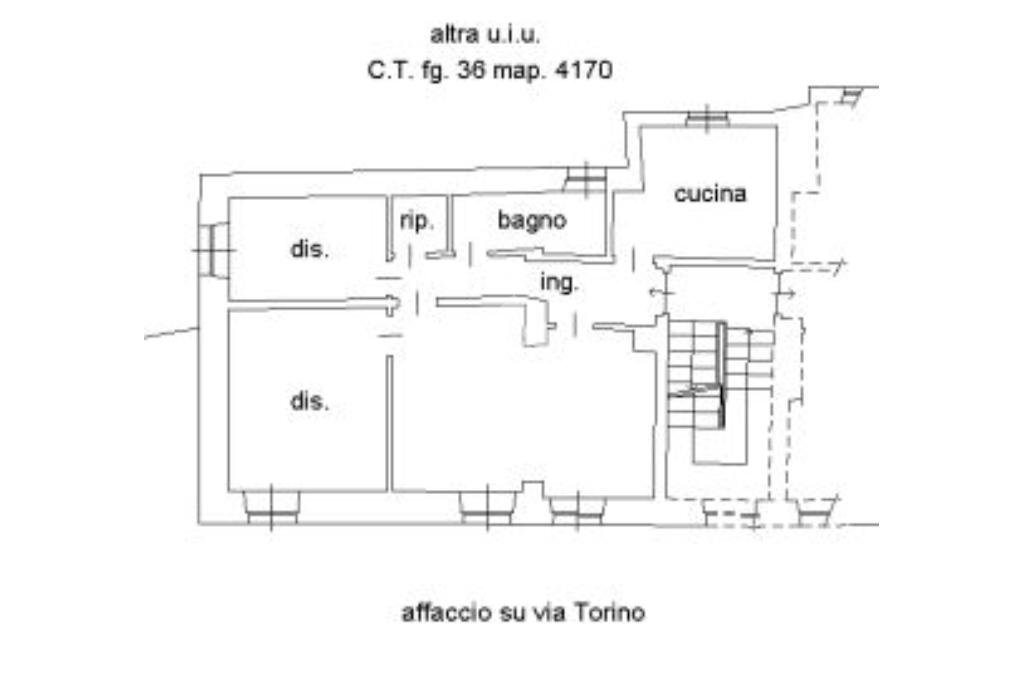 Four-room apartment Via Torino, Casale Monferrato - floor plans 1