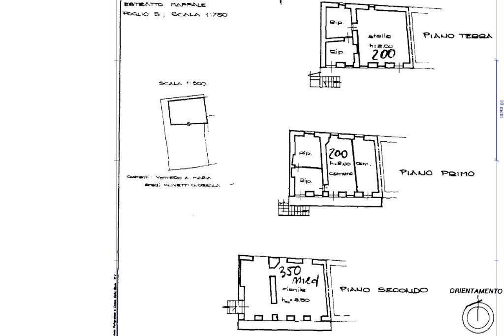 Rustic Frazione villa, Traves - floor plans 1