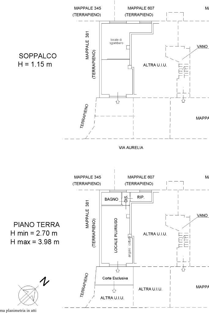 One-room apartment Via aurelia, Costarainera - floor plans 1