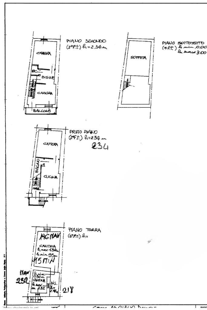 Casa semi indipendente Via guglielmo marconi, Traversella - planimetria 1