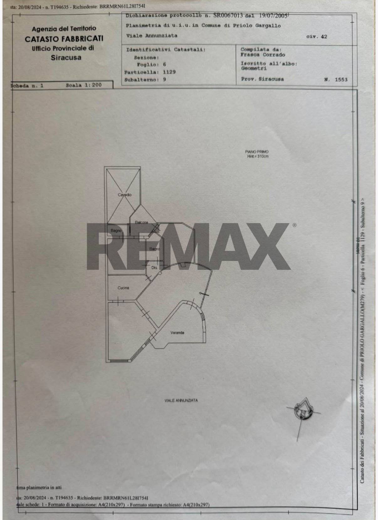Pianta 2D - Apartment viale annunziata
 
42, Priolo Gargallo - floor plans 1
