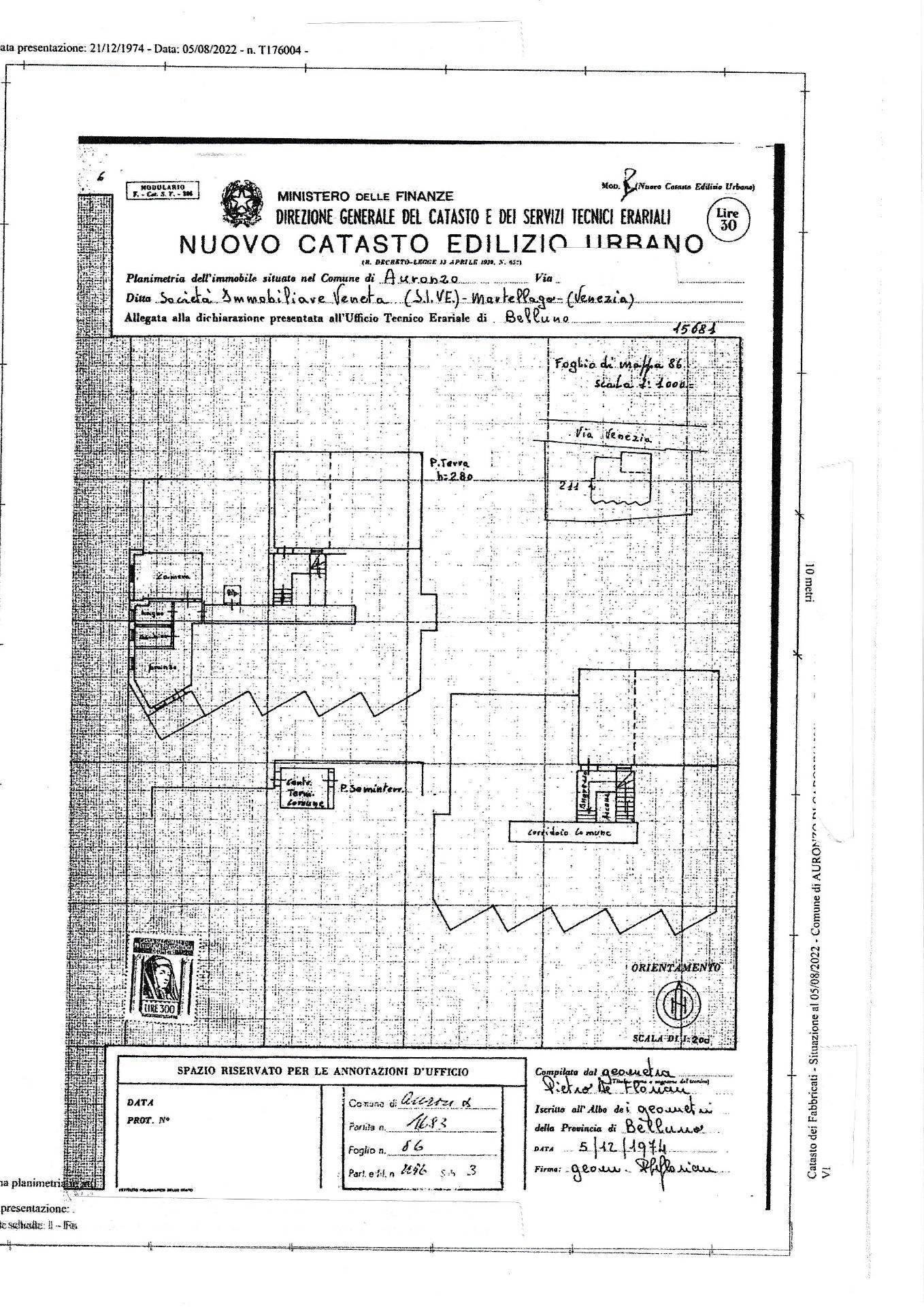 Foto 2 - Trilocale VENEZIA, Auronzo di Cadore - planimetria 1