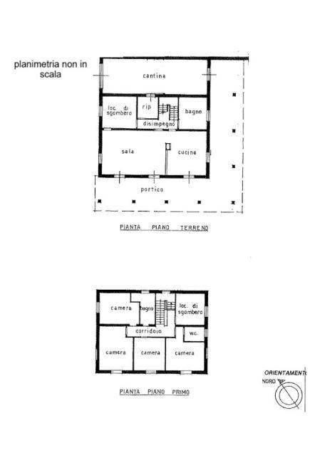 Rustic via Garbuggia, Vinchio - floor plans 1