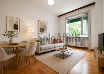 Sala con render - Bilocale Via Giovanni Antonio Plana 43, Milano - foto 1