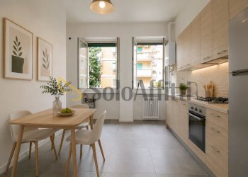 Cucina con render - Bilocale Via Giovanni Antonio Plana 43, Milano - foto 4