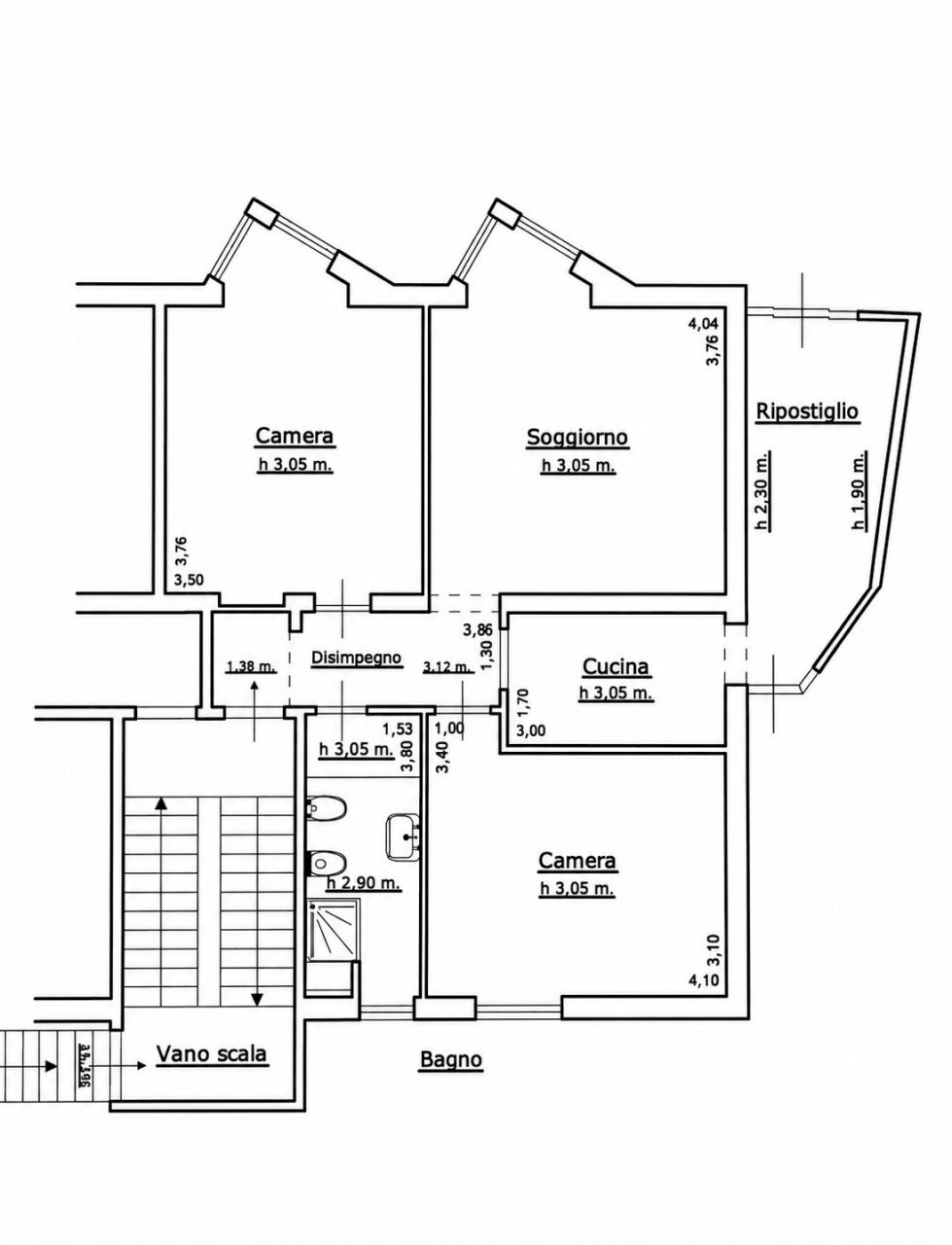 pln - Appartamento Via Santa Maria del Campo 138, Rapallo - planimetria 1
