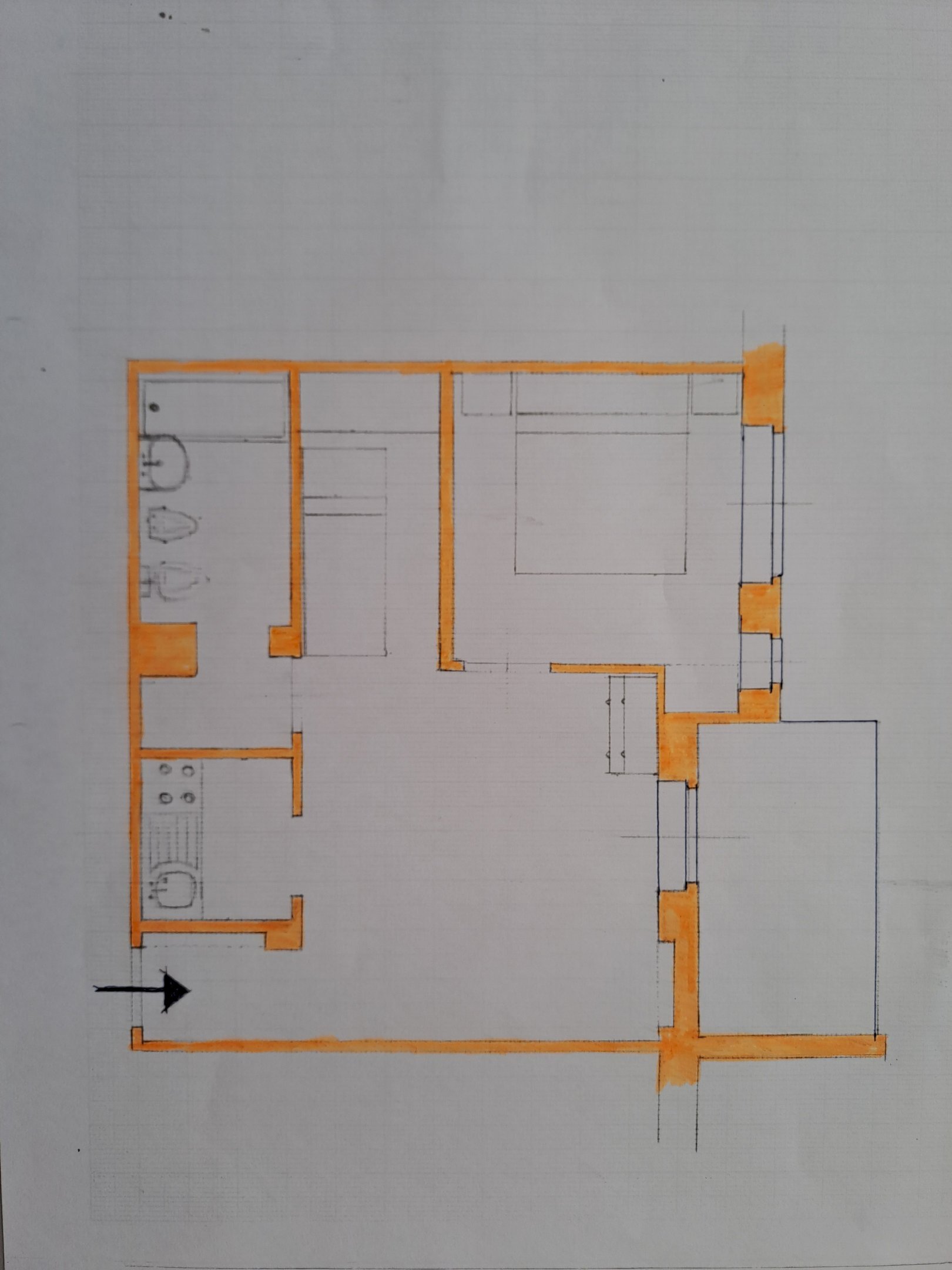 Two-room apartment Bagnolo Piemonte - floor plans 1