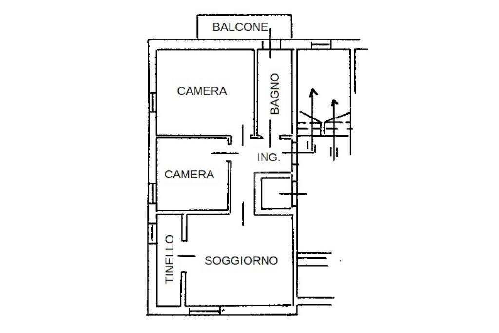 Three-room apartment Borgo S. Carlo, Venasca - floor plans 1