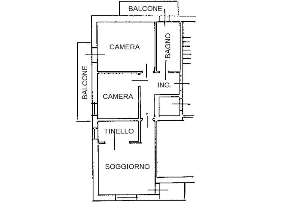 Three-room apartment Borgo S. Carlo, Venasca - floor plans 1