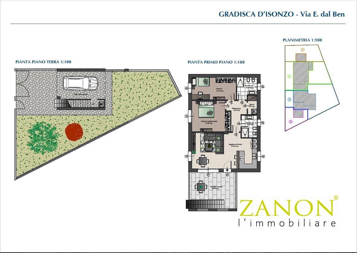 Foto 2 - Three-room apartment Viale Trieste, Gradisca d'Isonzo - floor plans 1