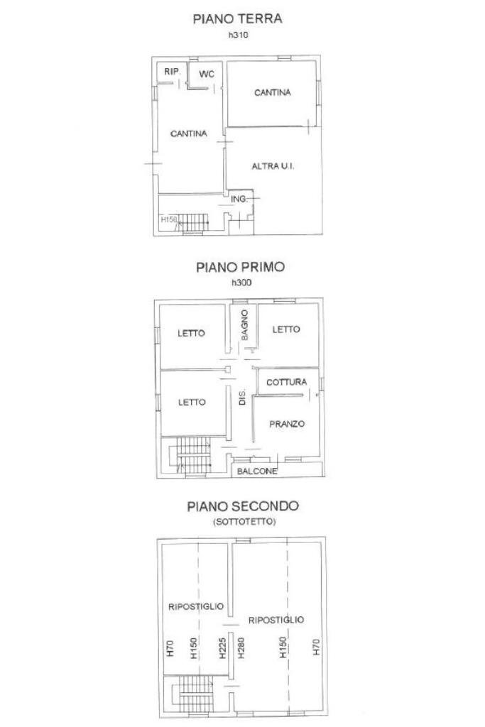 Independent house via Marrone, Tavullia - floor plans 1