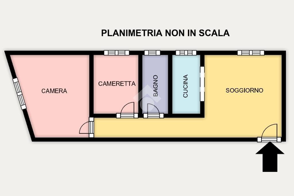 Appartamento Via Giovanni Battista Marsano, Genova (zona San Fruttuoso) - planimetria 1