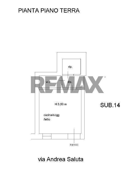 Pianta 2D - Two-room apartment Via Andrea Saluta
 
1/A, Augusta - floor plans 1