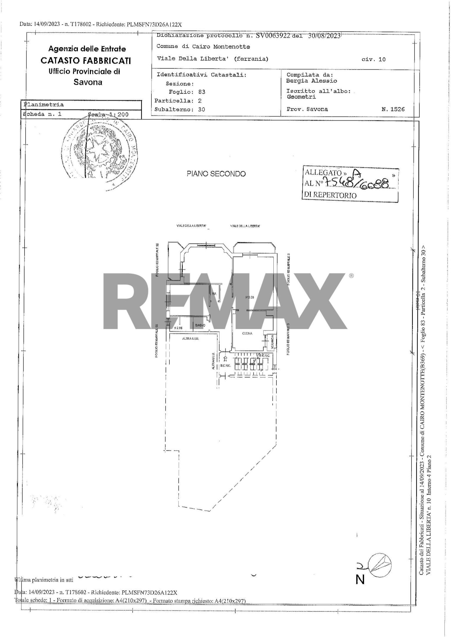 Pianta 2D - Quadrilocale viale della libertà
 
10, Cairo Montenotte - planimetria 1