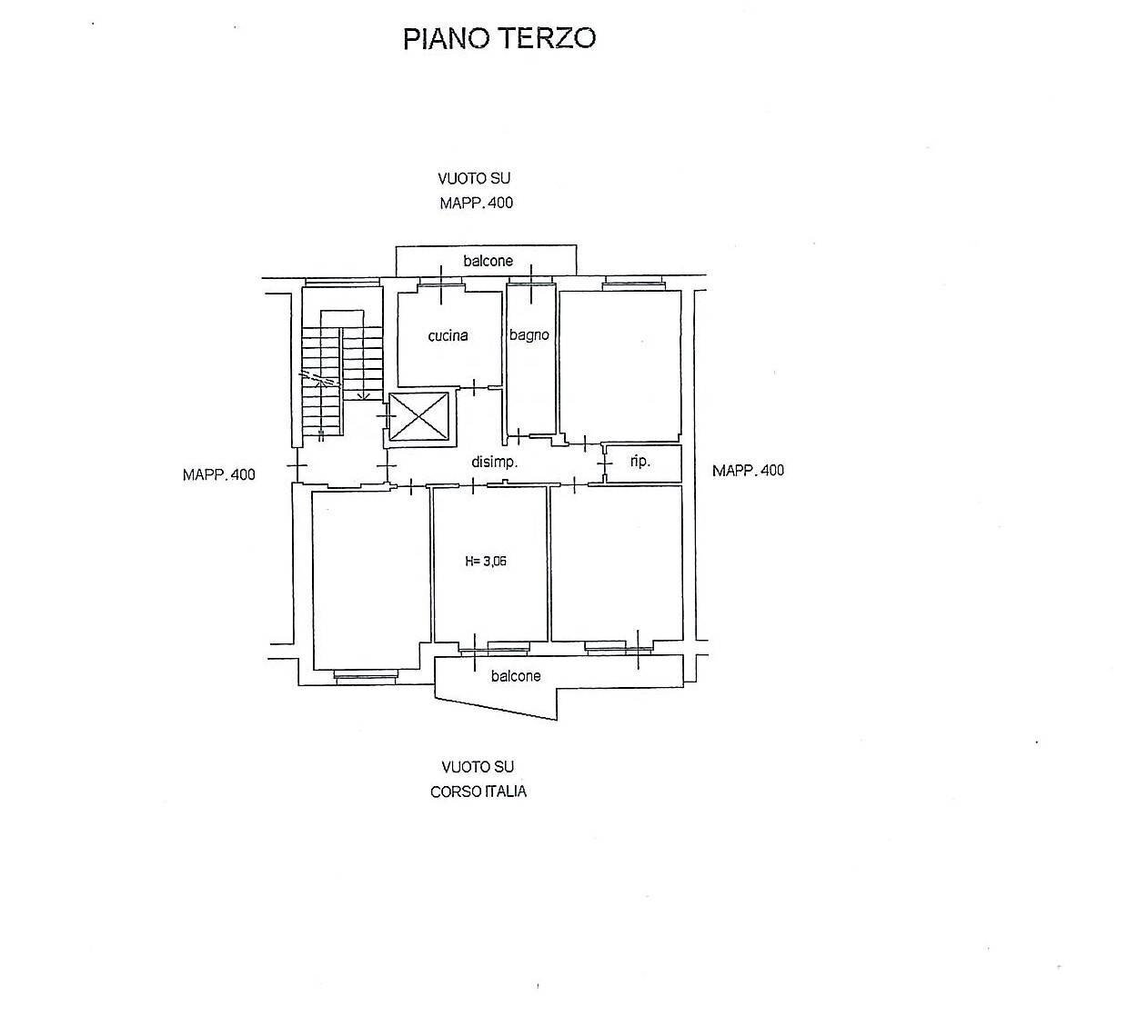 planimetria - Apartment CORSO ITALIA
 
8, Mondovì - floor plans 1