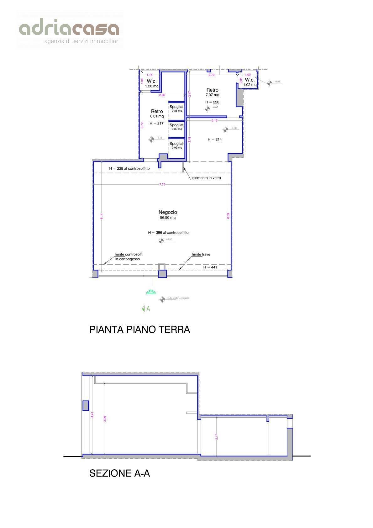 Foto 4 - Commercial Premises Viale Ceccarini, Riccione - floor plans 1