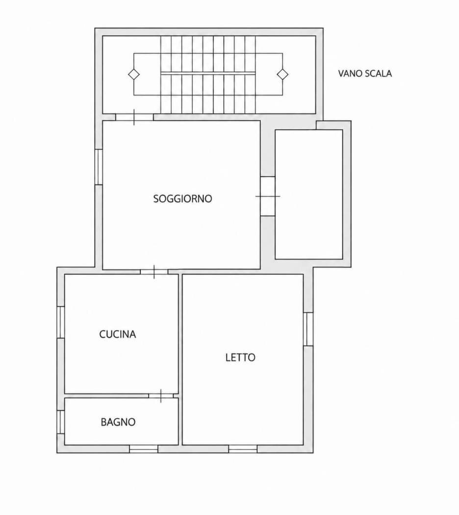 Three-room apartment via delle Perle, Gallipoli - floor plans 1