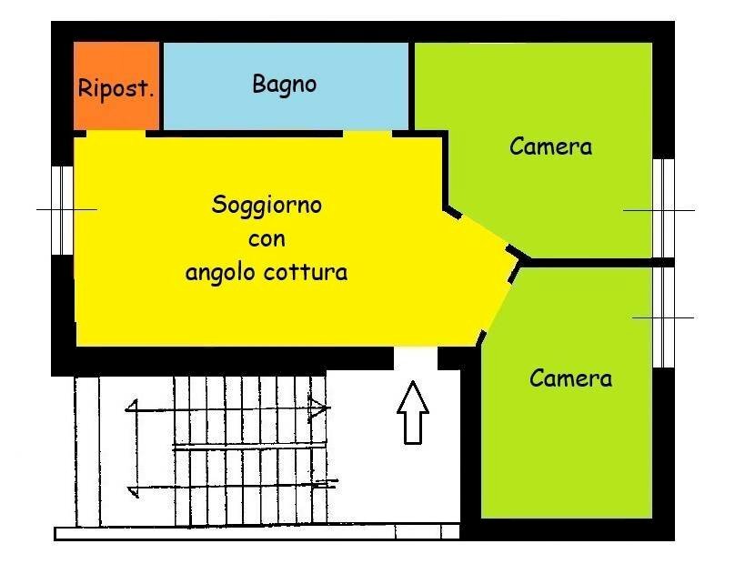Attico via Rosa Luxemburg, 4, Borgo San Dalmazzo - planimetria 1
