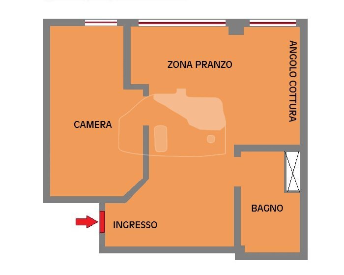 PLANIMETRIA - Bilocale Corso Matuzia 140, Sanremo - planimetria 1