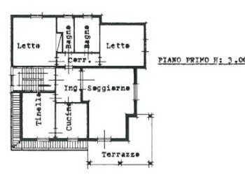 Planmetria primo piano - dettagli stanze - Appartamento Via Giuseppe Garibaldi 26, Castelvetro di Modena - foto 8