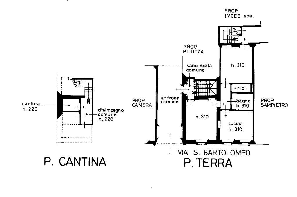 Two-room apartment Via S. Bartolomeo, Cassolnovo - floor plans 1