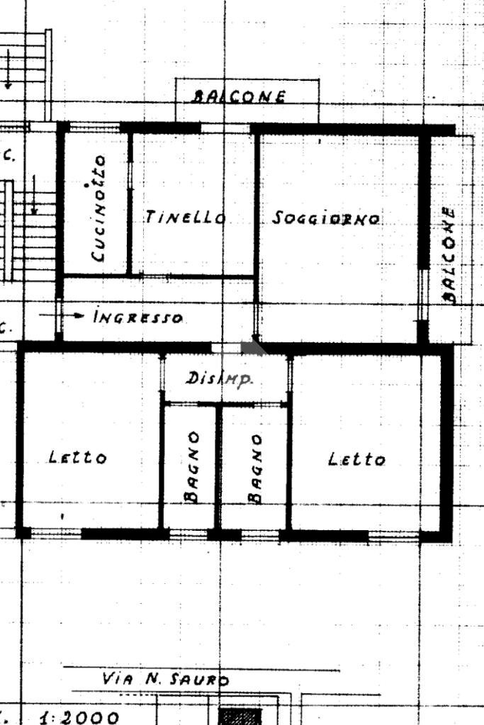 Quadrilocale Via Nazario Sauro, Castelfranco Emilia - planimetria 1