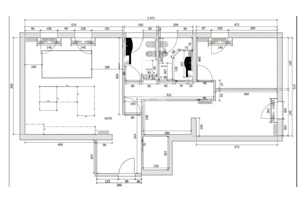 Three-room apartment Viale Giuseppe Mazzini, Santarcangelo di Romagna - floor plans 1