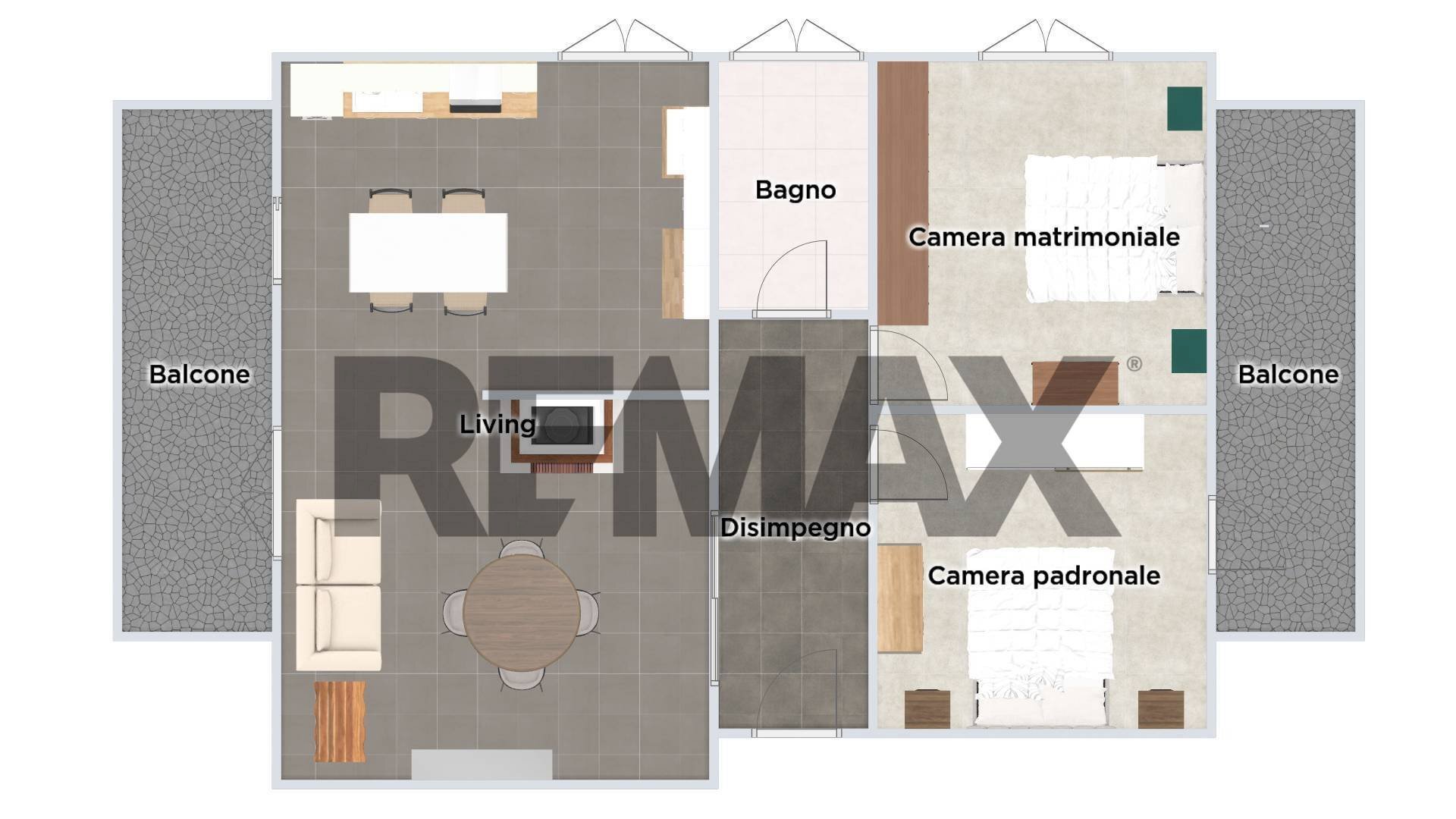 Pianta 2D - Three-room apartment Geroni
 
36, Artogne - floor plans 1