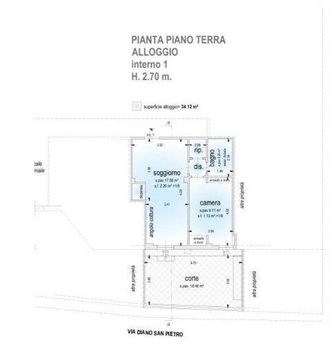 Foto 20 - Two-room apartment Via Diano San Pietro, 1, Diano Castello - floor plans 1