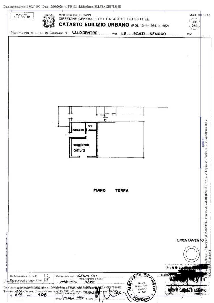 Two-room apartment via Le Ponti, 28, Valdidentro - floor plans 1