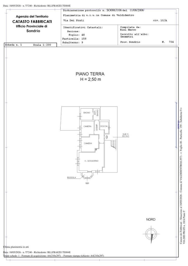 Three-room apartment via dei Prati, 10a, Valdidentro - floor plans 1