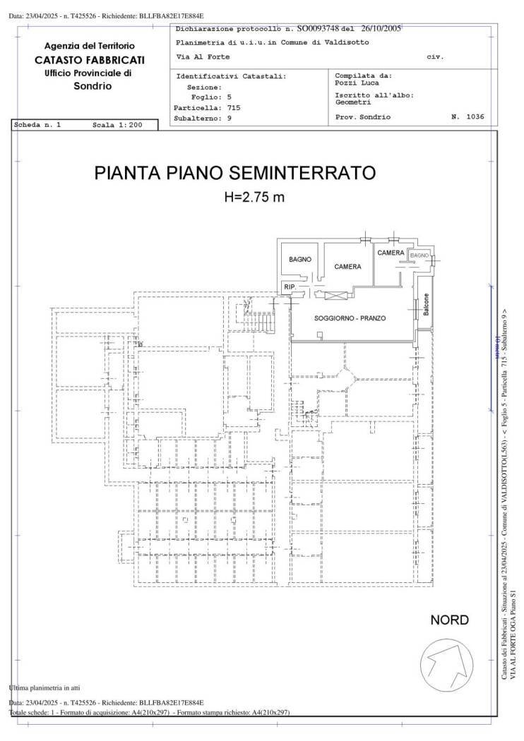 Appartamento via Roma, 33, Valdisotto - planimetria 1