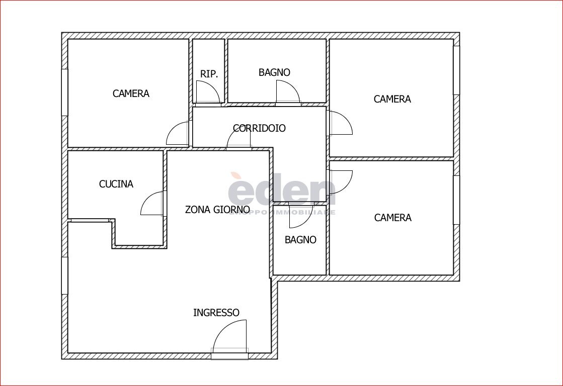 planimetria - Four-room apartment Via Claudio Galeno 62, Modena - floor plans 1