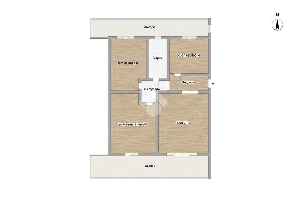Three-room apartment Via Marconi, Savignano sul Rubicone - floor plans 1