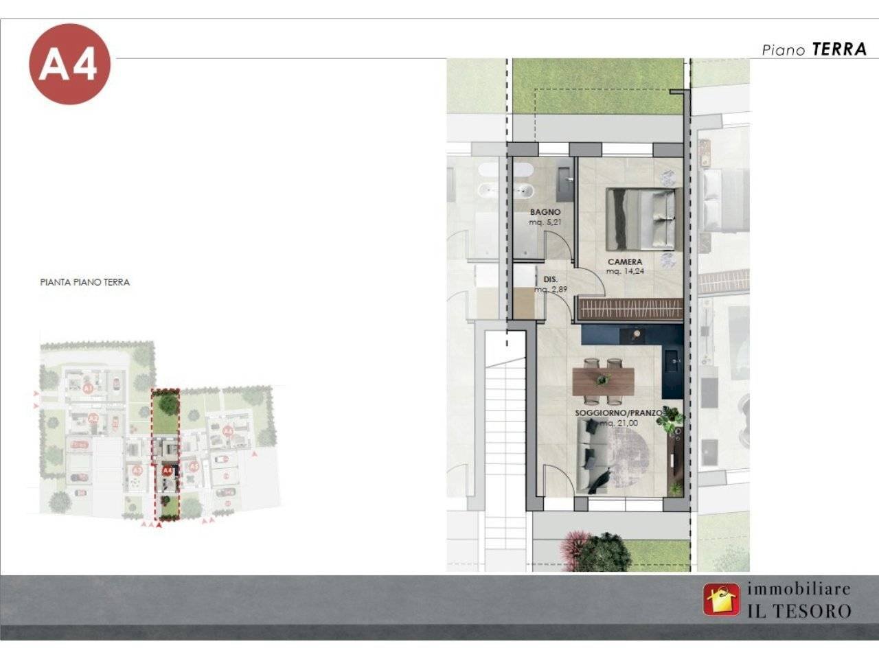 Two-room apartment via Casale, 272, Verucchio - floor plans 1