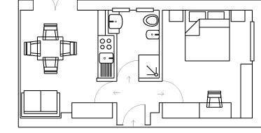 Two-room apartment corso Monviso, 1, Cuneo (neighborhood Centro) - floor plans 1