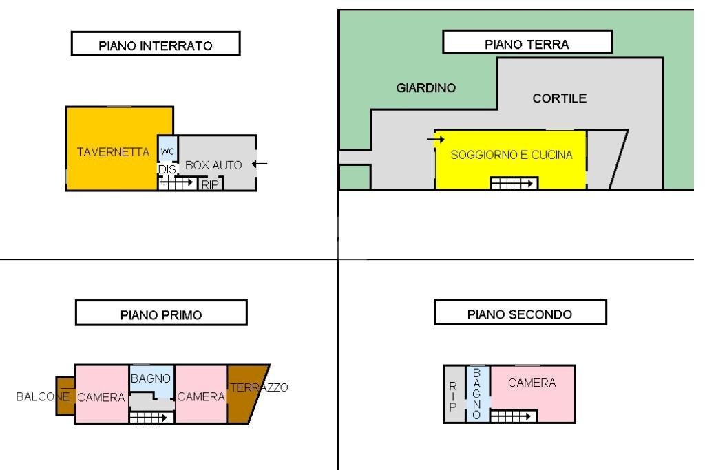 Villa a Schiera Via Giuseppe Mazzini, Bardonecchia - planimetria 1