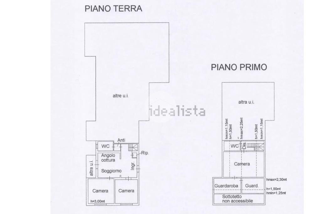 Portion of a house Via dei cosmonauti, Cervia - floor plans 1