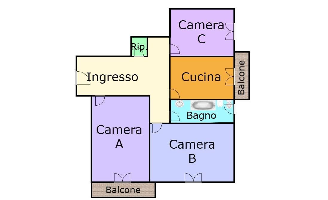 Non-buildable land via Pietro Bozzano, 4, Genova (neighborhood Marassi) - floor plans 1