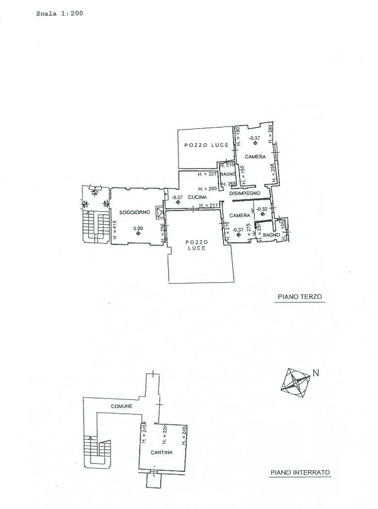 Appartamento via Massimo d'Azeglio, Bologna (zona Costa Saragozza) - planimetria 1