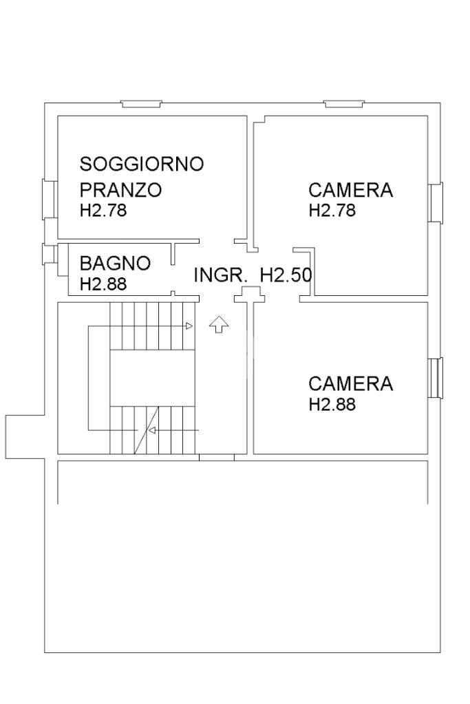 Trilocale Via Papa Giovanni, Calderara di Reno - planimetria 1