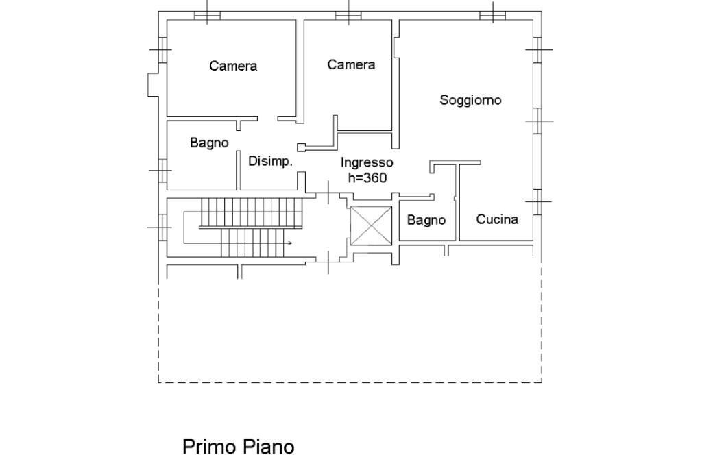 Three-room apartment Via Mazzoni, Anzola dell'Emilia - floor plans 1