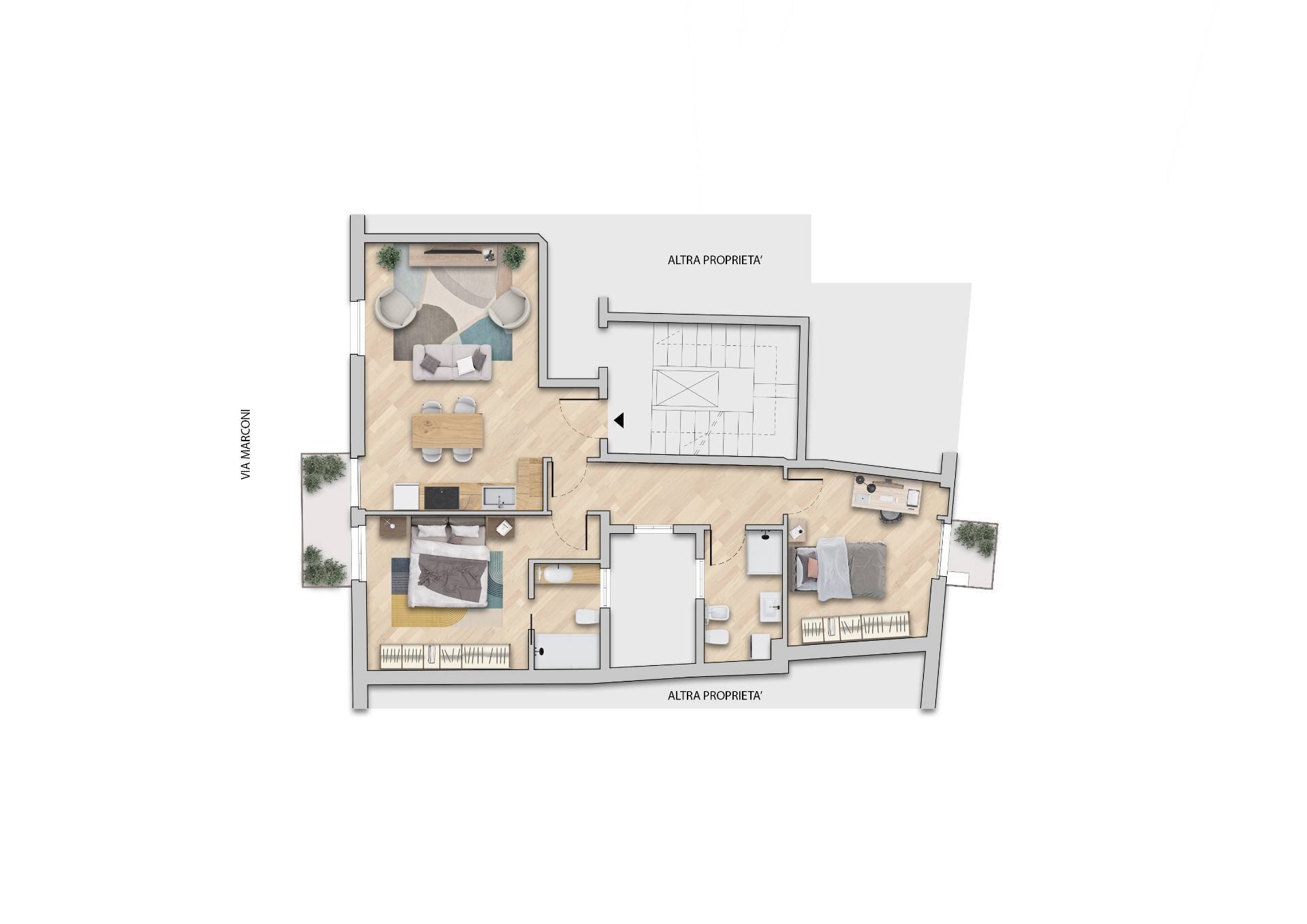 Foto 28 - Four-room apartment Via Guglielmo Marconi
 
60, Verona - floor plans 1