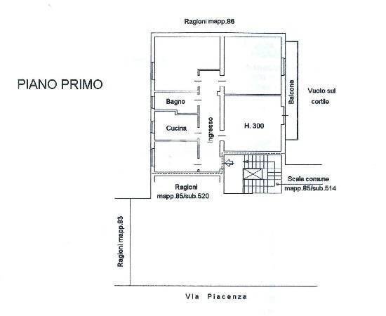 Foto 20 - Quadrilocale Via Piacenza
 
23, Crema - planimetria 1