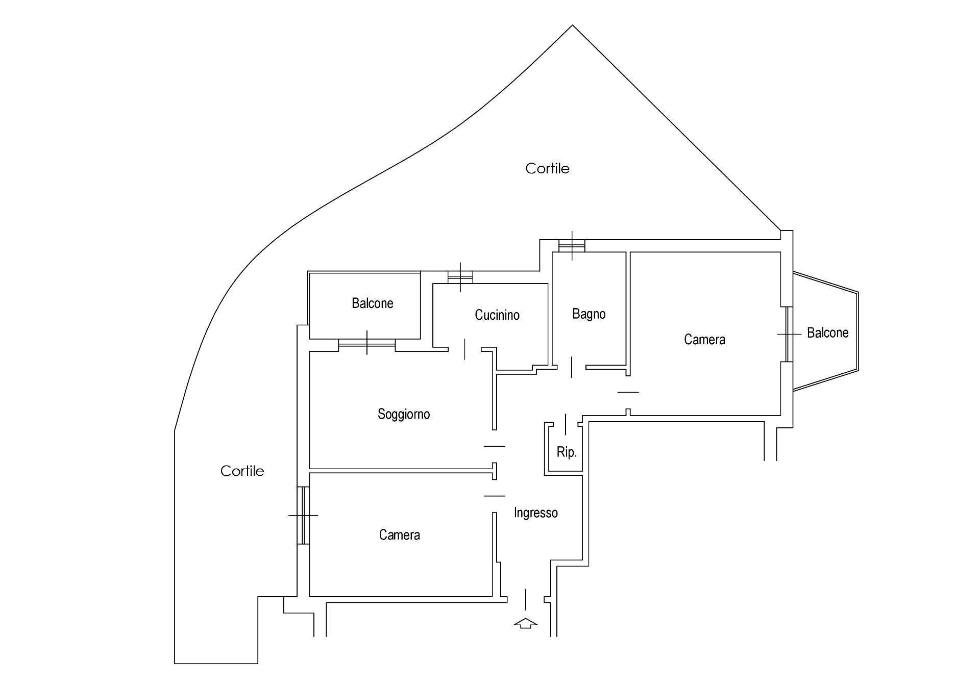Foto 19 - Three-room apartment Via F.lli Testa
 
1, Celle Ligure - floor plans 1